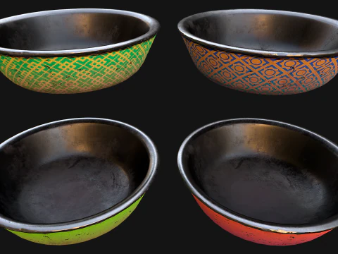 Pet Food Bowl Zoo Dishes for Cats Dogs 3D Model