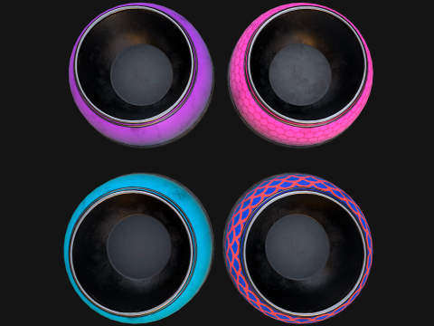 Pet Food Bowl Dishes for Cat Dog 3D 모델