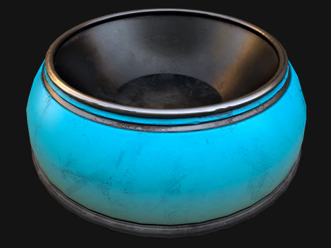 Pet Food Bowl Dishes for Cat Dog 3D Model