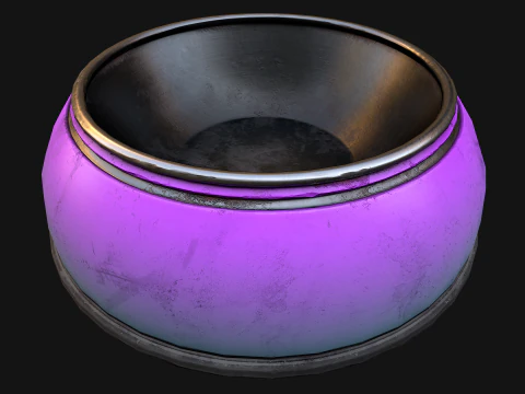 Pet Food Bowl Dishes for Cat Dog 3D Model