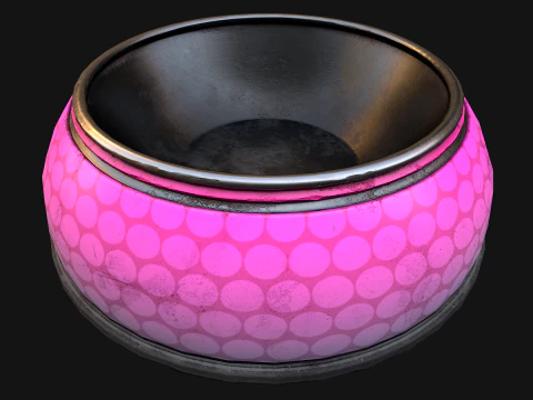 Pet Food Bowl Dishes for Cat Dog 3D Model