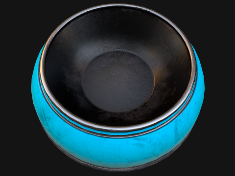 Pet Food Bowl Dishes for Cat Dog 3D 모델