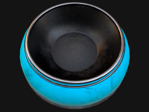 Pet Food Bowl Dishes for Cat Dog 3D Model