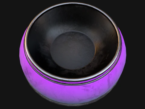 Pet Food Bowl Dishes for Cat Dog 3D Model