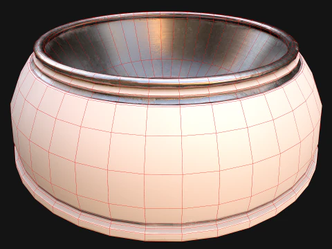 Pet Food Bowl Dishes for Cat Dog 3D Model