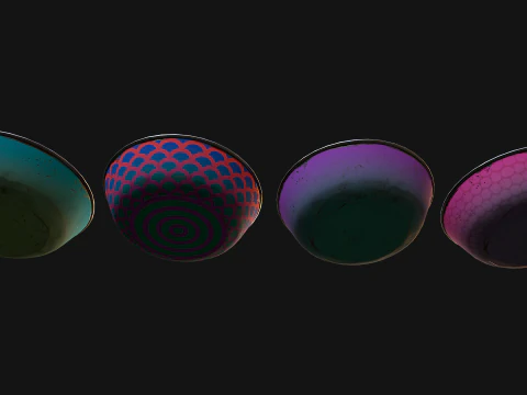 Pet Food Bowl Dishes for Cats Dogs 3D Model