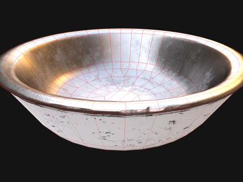 Pet Food Bowl Dishes for Cats Dogs 3D Model