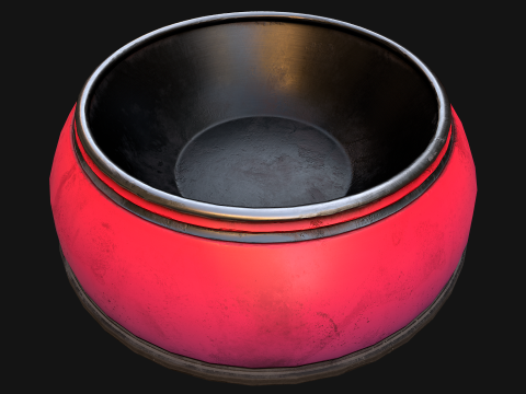 Bowl Pet Food Cat Dog 10 Colors Set Modèle 3D