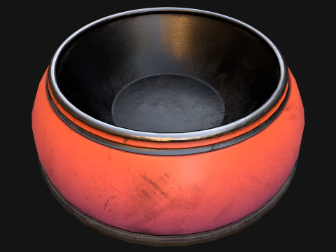 Bowl Pet Food Cat Dog 10 Colors Set Modèle 3D