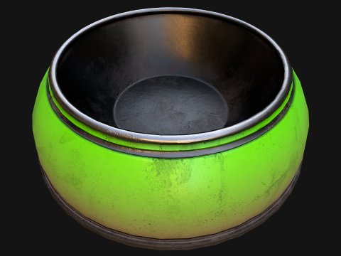 Bowl Pet Food Cat Dog 10 Colors Set Modèle 3D