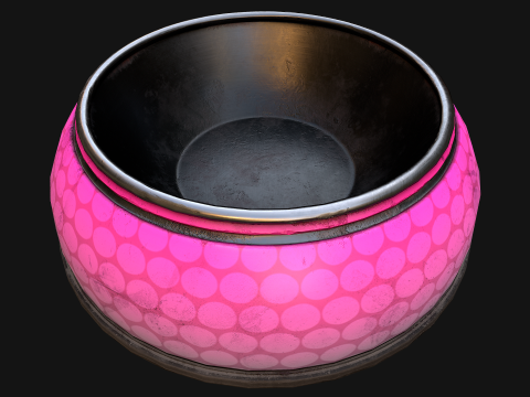 Bowl Pet Food Cat Dog 10 Colors Set Modèle 3D