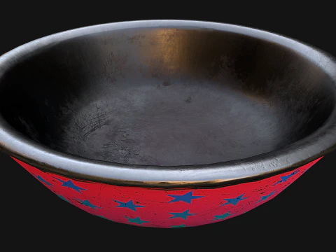 Bowl Pet Food Cats Dogs 10 Colors Set 3D Model