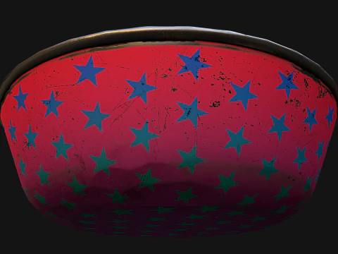 Bowl Pet Food Cats Dogs 10 Colors Set 3D Model