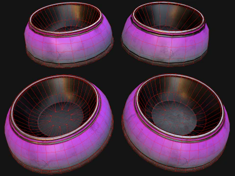 Bowl Packaging Dry Cereal Food for Pet Dog and Cat Pack 3D Model