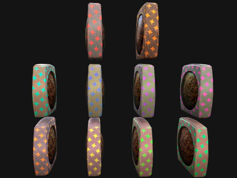 Bowl Packaging Dry Cereal Food for Pet Dog and Cat Pack 3D Model