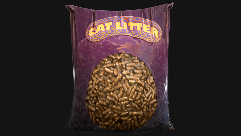 Pet Cat Dog Litter Accessories Zoo Toilet 3D Model .c4d .max .obj .3ds .fbx .stl .blend