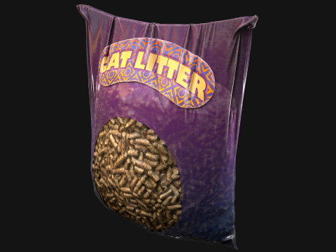 Pet Cat Dog Litter Accessories Zoo Toilet 3D Model