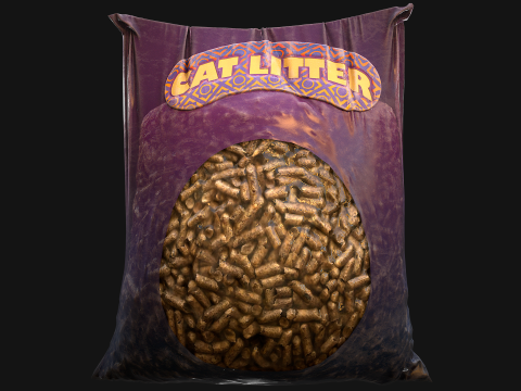 Pet Cat Dog Litter Accessories Zoo Toilet 3D Model