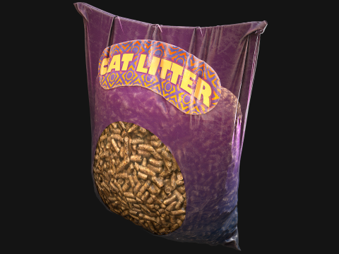Pet Cat Dog Litter Accessories Zoo Toilet 3D Model