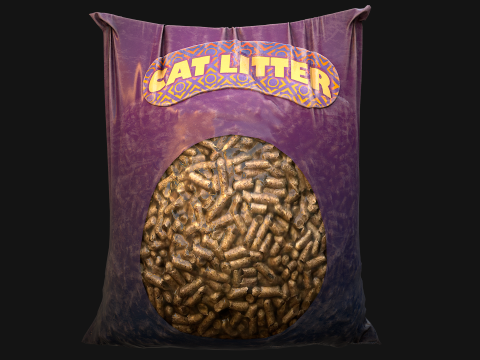 Pet Cat Dog Litter Accessories Zoo Toilet 3D Model