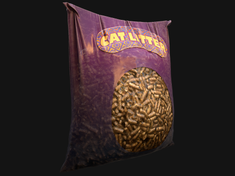 Pet Cat Dog Litter Accessories Zoo Toilet 3D Model