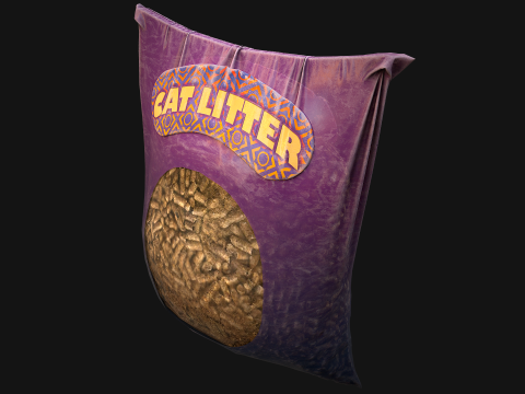 Pet Cat Dog Litter Accessories Zoo Toilet 3D Model