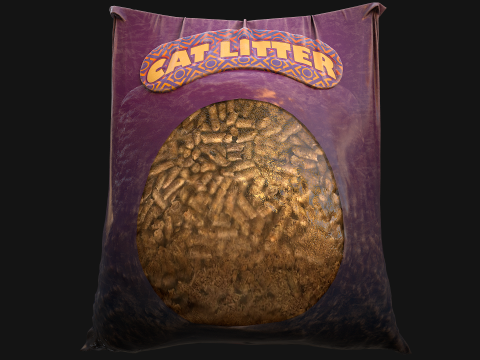 Pet Cat Dog Litter Accessories Zoo Toilet 3D Model