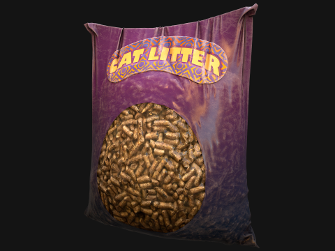 Pet Cat Dog Litter Accessories Zoo Toilet 3D Model