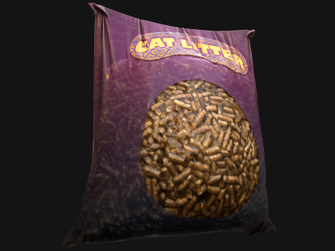 Pet Cat Dog Litter Accessories Zoo Toilet 3D Model