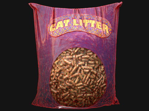 Pet Cat Dog Litter Accessories Zoo Toilet 3D Model