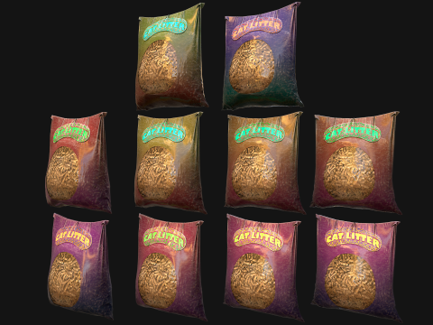 Pets Cats Dogs Litter Accessories Zoo Toilet Pack Modello 3D