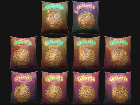 Pets Cats Dogs Litter Accessories Zoo Toilet Pack 3D Model