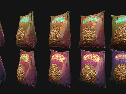 Pets Cats Dogs Litter Accessories Zoo Toilet Pack Modello 3D