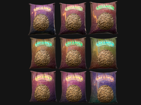 Pets Cats Dogs Litter Accessories Zoo Toilet Pack Modello 3D