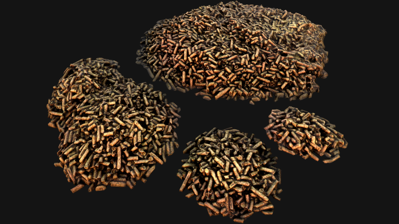 Cat Litter Pile Farm Landscape Pet Toilet Modello 3D .c4d .max .obj .3ds .fbx .stl .blend