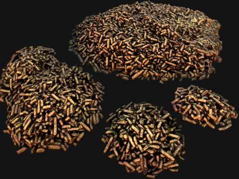 Cat Litter Pile Farm Landscape Pet Toilet Modello 3D