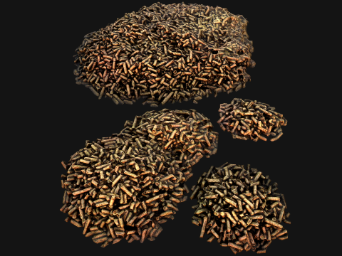 Cat Litter Pile Farm Landscape Pet Toilet Modello 3D