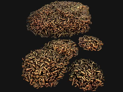 Cat Litter Pile Farm Landscape Pet Toilet 3D Model