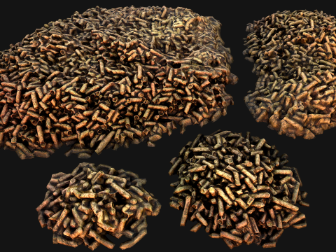 Cat Litter Pile Farm Landscape Pet Toilet Modello 3D