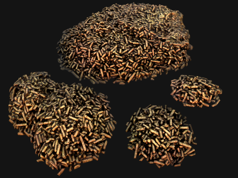 Cat Litter Pile Farm Landscape Pet Toilet Modello 3D