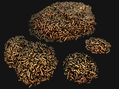 Cat Litter Pile Farm Landscape Pet Toilet 3D Model