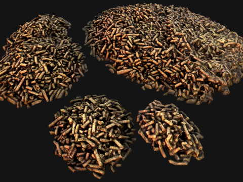 Cat Litter Pile Farm Landscape Pet Toilet Modello 3D