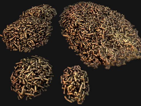 Cat Litter Pile Farm Landscape Pet Toilet Modello 3D