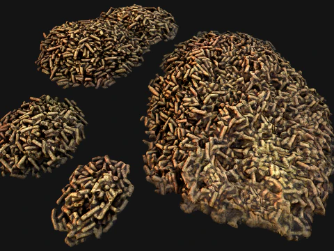 Cat Litter Pile Farm Landscape Pet Toilet 3D Model