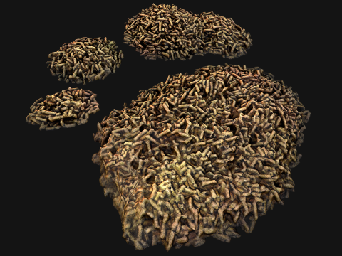 Cat Litter Pile Farm Landscape Pet Toilet Modello 3D