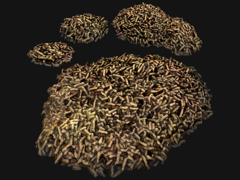 Cat Litter Pile Farm Landscape Pet Toilet Modello 3D