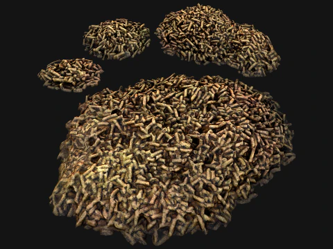 Cat Litter Pile Farm Landscape Pet Toilet 3D Model