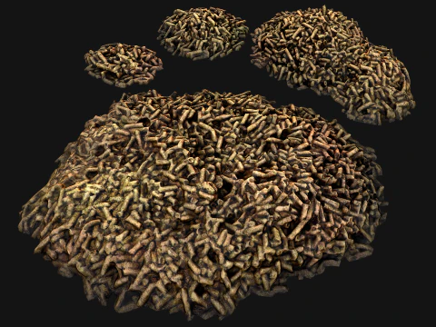 Cat Litter Pile Farm Landscape Pet Toilet 3D Model