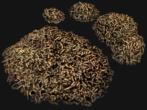 Cat Litter Pile Farm Landscape Pet Toilet Modello 3D