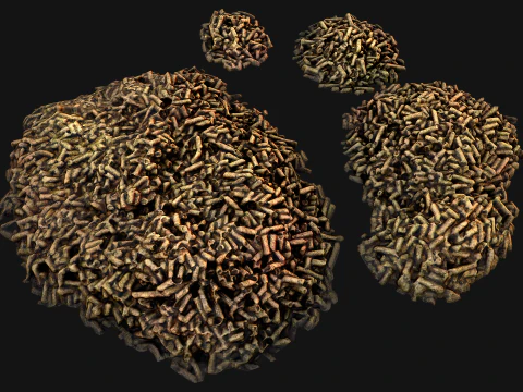 Cat Litter Pile Farm Landscape Pet Toilet 3D Model